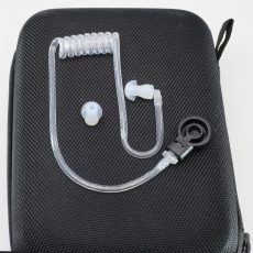 Motorola SL1系列 專業數碼對講機 真空管G4透明耳塞 透明軟膠冬菇頭型耳塞,螺旋彈簧導管傳音 專業款 中軟粗線3mm 中按鍵 線芯內特加尼龍索帶増強耐用