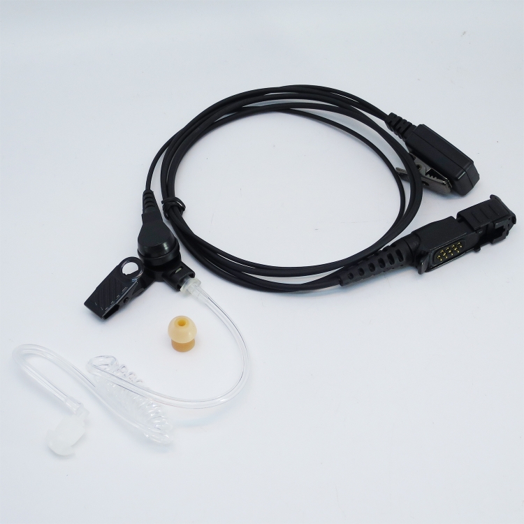 Motorola P6608, E8608i對講機 G4真空管 冬菇頭型耳塞軟膠耳塞,螺旋彈簧導管傳音 中軟粗線3mm 中按鍵 線芯內特加尼龍索帶増強耐用