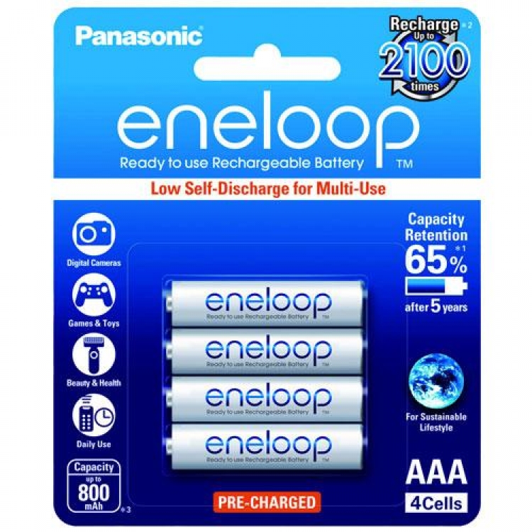 Panasonic eneloop BK-4MCCE/4BT 環保充電池(AAA) 800mAh 多達2100次
