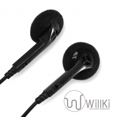Kenwood K2雙頭 對講機耳咪 基本型耳塞 中軟粗線3mm 大按鍵 線芯內特加尼龍索帶耐用 不纏線設計