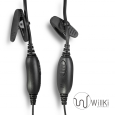 K2 對講機耳機 真空管G4透明耳塞 透明軟膠耳塞,螺旋彈簧導管傳音 專業款 中軟粗線3mm VOX聲控 線芯內特加尼龍索帶増強耐用