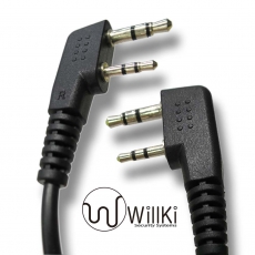 咪+轉換3.5耳筒頭 K2 對講機耳機 中軟粗線3mm 大按鍵 螺旋彈簧線 不纏線設計