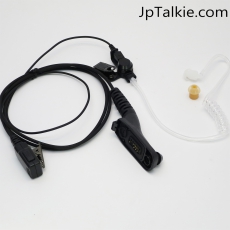 Motorola專業數碼對講機 真空管G4透明耳塞 透明軟膠耳塞,螺旋彈簧導管傳音 專業款 中軟粗線3mm 中按鍵 線芯內特加尼龍索帶増強耐用