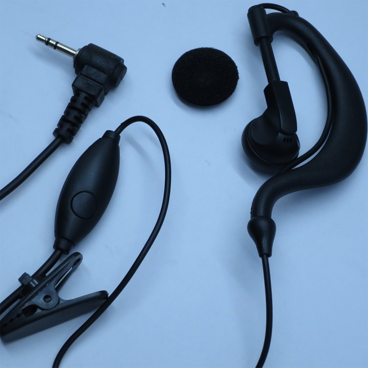 Motorola 專用對講機耳機 勾耳式耳塞 中軟粗線3mm 大按鍵 線芯內特加尼龍索帶耐用 不纏線設計