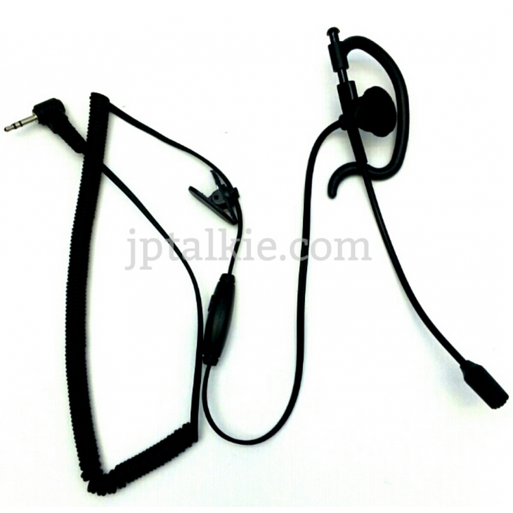 Motorola 專用對講機耳機 耳掛型耳塞 長咪頭 2mm軟幼線 細按鍵 螺旋管彈簧線