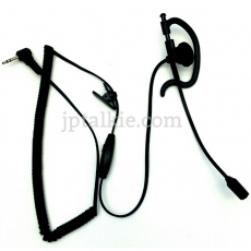 Motorola 專用對講機耳機 耳掛型耳塞 長咪頭 2mm軟幼線 細按鍵 螺旋管彈簧線
