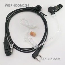ICOM對講機專用耳咪 真空管G4透明耳塞 透明軟膠耳塞,螺旋彈簧導管傳音 中軟粗線3mm 大按鍵 線芯內特加尼龍索帶耐用 不纏線設計