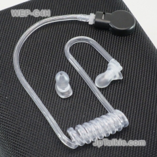 透明軟膠耳塞(冬菇頭型耳塞) 配合螺旋彈簧導管使用