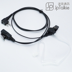 P3688 ,GP3188工程對講機耳機 對講機耳機 真空管G4透明耳塞 透明軟膠耳塞,螺旋彈簧導管傳音 中軟粗線3mm 中按鍵 増強耐用