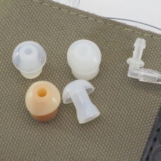 VertexStandad Y頭 對講機耳咪 真空管G4透明耳塞 透明軟膠耳塞,螺旋彈簧導管傳音 專業款 中軟粗線3mm 中按鍵 雙螺絲鎖定