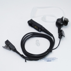 Motorola ST7500 TETRA PMLN6900代用型號 專業數碼對講機耳咪 真空管G4透明軟膠耳塞,螺旋彈簧導管傳音 冬菇頭型耳塞 軟粗線3mm  MAC13接頭 大按鍵 接受訂造30天設計生產專業耳咪配件