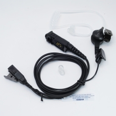 Motorola MTP3250, P6600數碼對講機 真空管G4透明耳塞 透明軟膠耳塞,螺旋彈簧導管傳音 中軟粗線3mm 中按鍵 線芯內特加尼龍索帶増強耐用