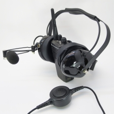 中耳筒式 長咪頭 螺旋管彈簧線 特大按鍵 線芯內特加尼龍索帶耐用 不纏線設計 K2 對講機耳機 Light duty headset