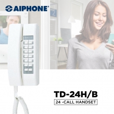 日本AiPhone TD-24H/B 24路互通聽筒式有線音訊對講機 醫院 學校 辦公室 簡便操作容易 14按鈕 16芯
