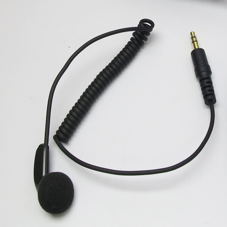 手咪連接線耳塞 基本型耳塞分體式彈簧線 靈活性較高的彈簧引線