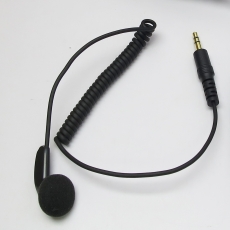 手咪連接線耳塞 基本型耳塞分體式彈簧線 靈活性較高