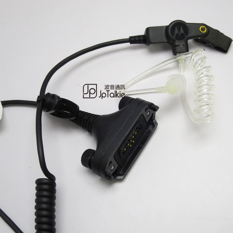 原裝 Motorola ST7500 TETRA PMLN6900A 專業數碼對講機耳咪 真空管G4透明軟膠耳塞,螺旋彈簧導管傳音 冬菇頭型耳塞 MAC13接頭