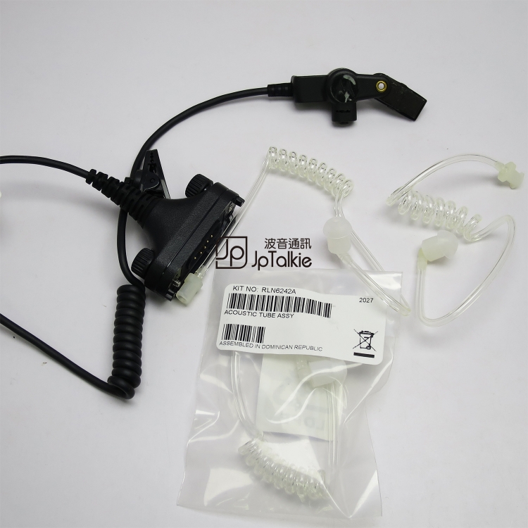 原裝 Motorola ST7500 TETRA專業數碼對講機 真空管G4透明軟膠耳塞,螺旋彈簧導管傳音 冬菇頭型耳塞配合PMLN6900A使用