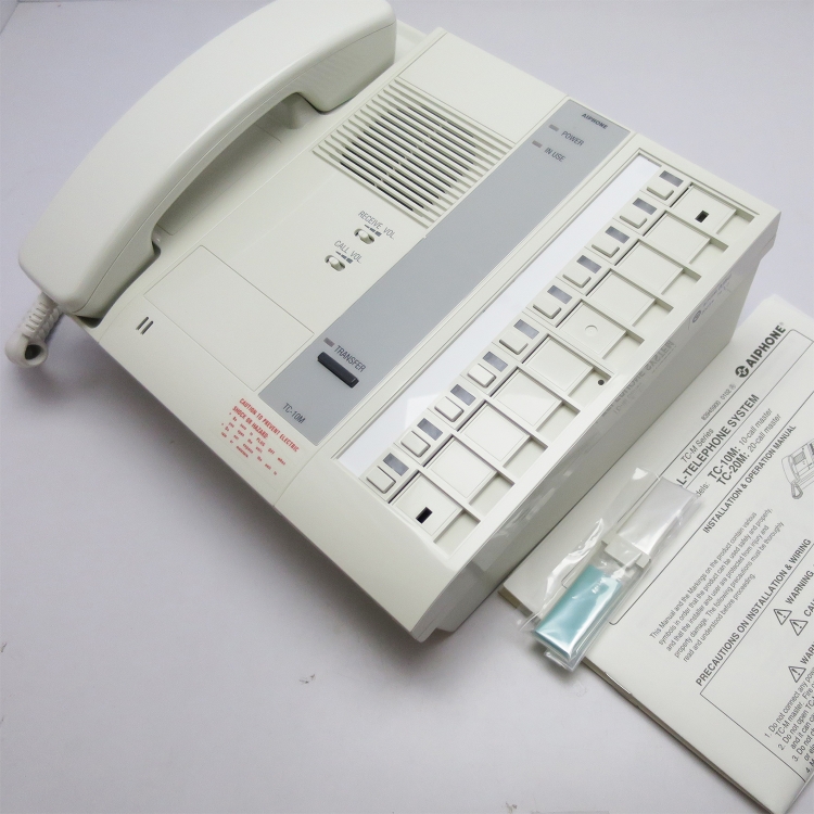 日本 AiPhone 辦公室 10路+互通雙向對講主機,櫃檯對講系統, 音質清晰無雜訊 安裝簡便操作容易 有線座枱對講機