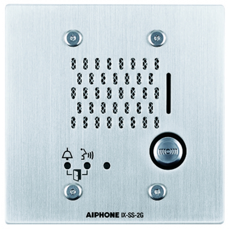 日本Aiphone IX-SS-2G 金屬門分機 門口雙向對講機,客服櫃檯對講系統, 音質清晰無雜訊 安裝簡便操作容易 有線對講機